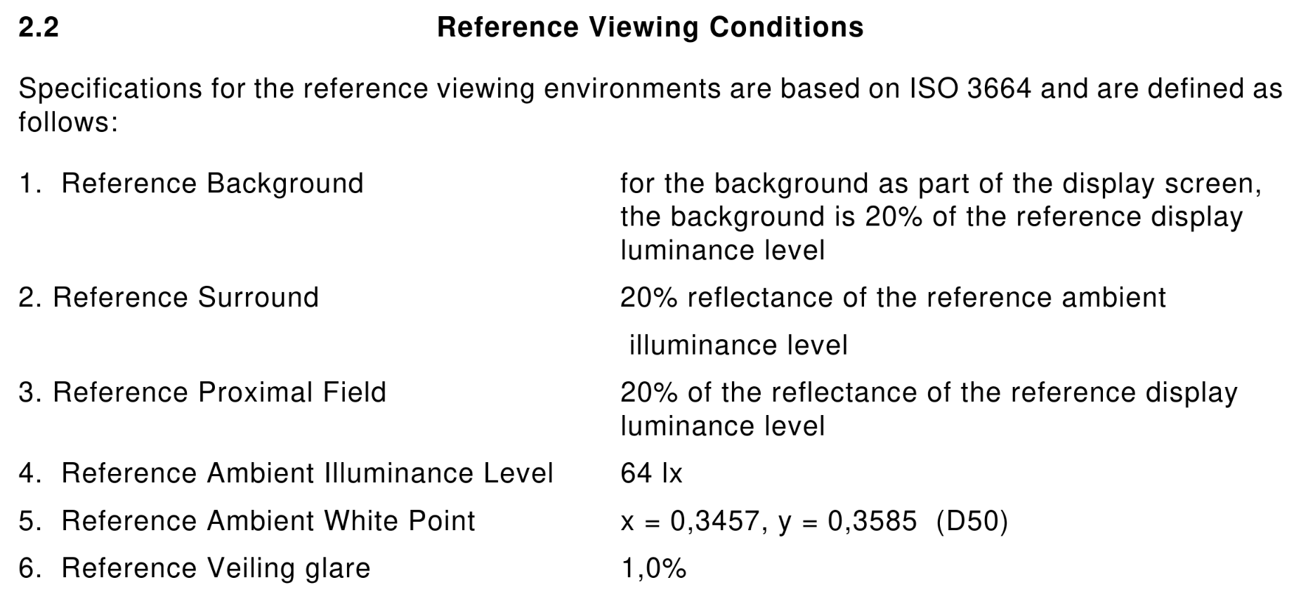 sRGB viewing environment