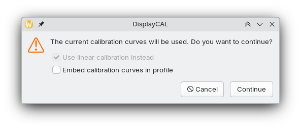 DisplayCAL warning